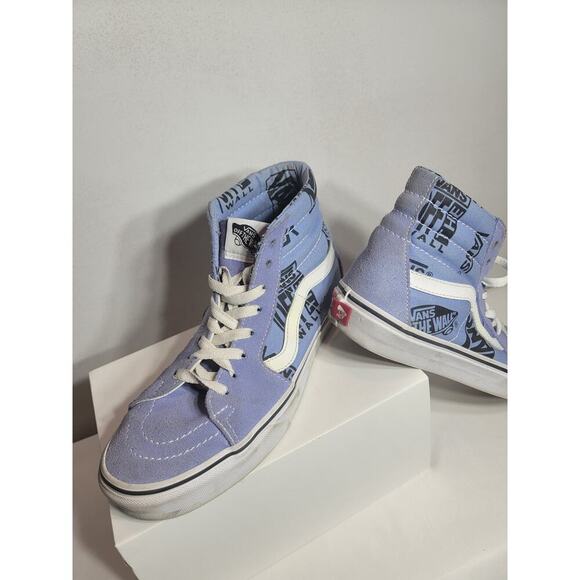 Unisex Vans Sk8-Hi Logo Mix Lavender Ankle High Sneaker Mens 6.5 Womens 8 - Picture 3 of 7